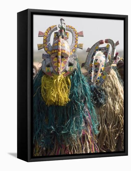 Bobo Masks During Festivities, Sikasso, Mali, Africa-De Mann Jean-Pierre-Framed Premier Image Canvas