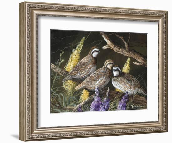 Bobwhite Trio 1-Trevor V. Swanson-Framed Giclee Print