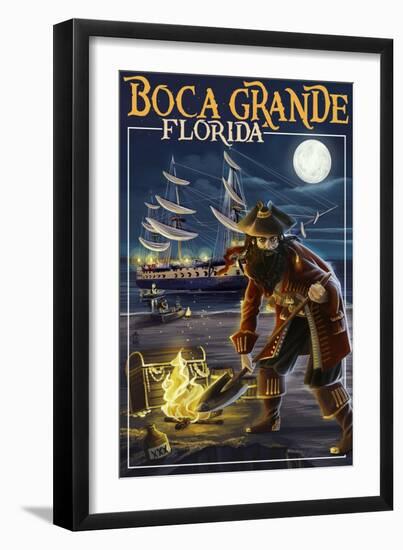 Boca Grande, Florida - Pirate-Lantern Press-Framed Art Print