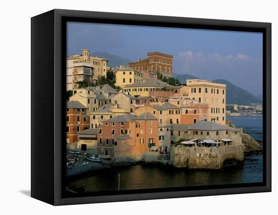 Boccadasse Quarter, Genes, Genova (Genoa), Liguria, Italy-Bruno Morandi-Framed Premier Image Canvas