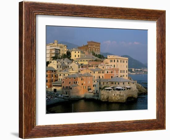 Boccadasse Quarter, Genes, Genova (Genoa), Liguria, Italy-Bruno Morandi-Framed Photographic Print