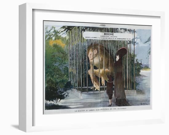 Boche, Savage Mammal, Illustration from 'La Baionnette', 1915-Leonetto Cappiello-Framed Giclee Print