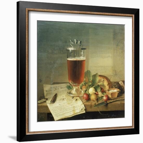 Bock Beer-Still Life, 1839-Johann Wilhelm Preyer-Framed Giclee Print