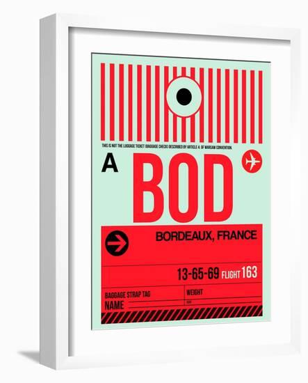 BOD Bordeaux Luggage Tag I-NaxArt-Framed Art Print