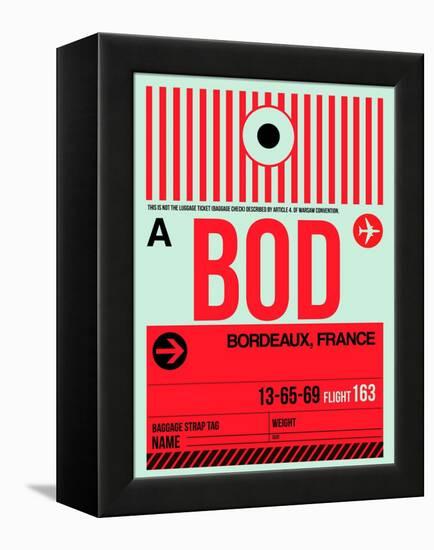 BOD Bordeaux Luggage Tag I-NaxArt-Framed Stretched Canvas