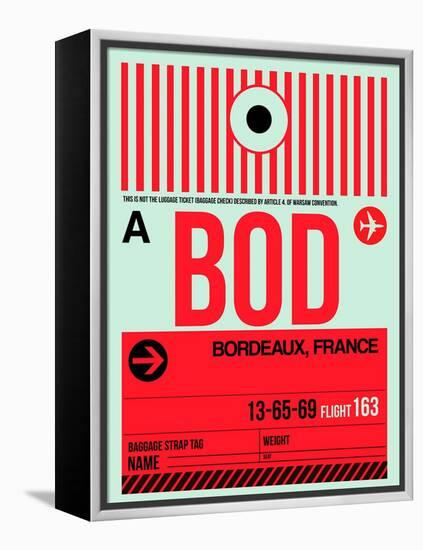 BOD Bordeaux Luggage Tag I-NaxArt-Framed Stretched Canvas