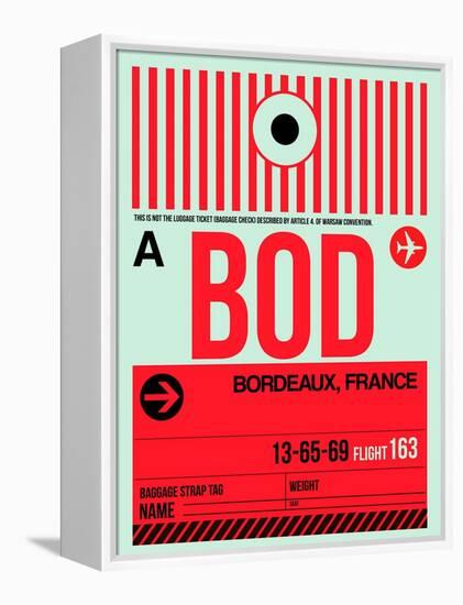 BOD Bordeaux Luggage Tag I-NaxArt-Framed Stretched Canvas