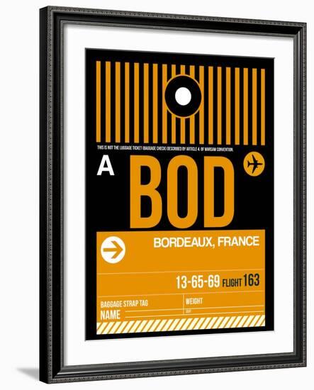 BOD Bordeaux Luggage Tag II-NaxArt-Framed Art Print