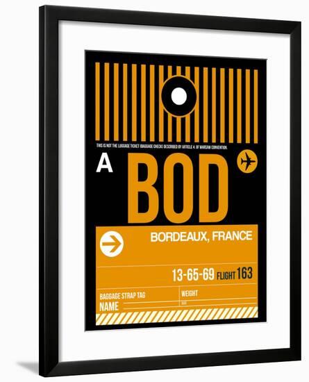 BOD Bordeaux Luggage Tag II-NaxArt-Framed Art Print