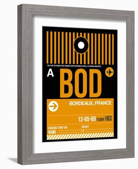 BOD Bordeaux Luggage Tag II-NaxArt-Framed Art Print