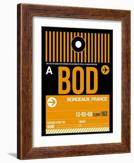 BOD Bordeaux Luggage Tag II-NaxArt-Framed Art Print