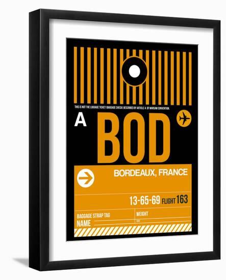 BOD Bordeaux Luggage Tag II-NaxArt-Framed Art Print