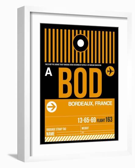 BOD Bordeaux Luggage Tag II-NaxArt-Framed Art Print