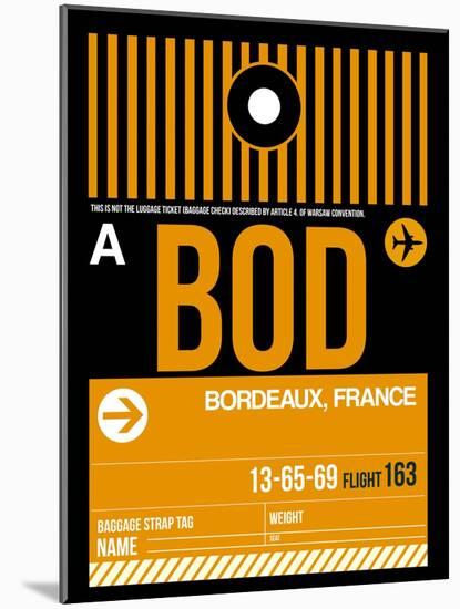 BOD Bordeaux Luggage Tag II-NaxArt-Mounted Art Print