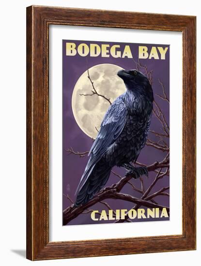 Bodega Bay, California - Raven-Lantern Press-Framed Art Print