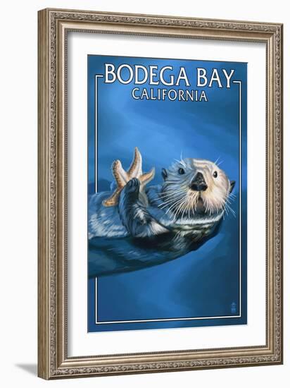 Bodega Bay, California - Sea Otter-Lantern Press-Framed Art Print