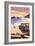 Bodega Bay, California - Woody on Beach-Lantern Press-Framed Art Print