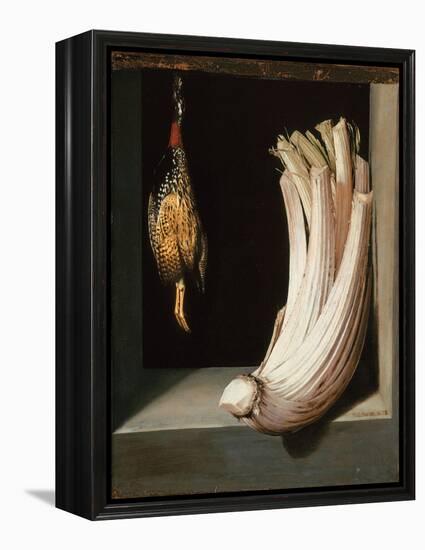 Bodegón with a Cardoon and Francolin-Juan Sanchez Cotan-Framed Premier Image Canvas