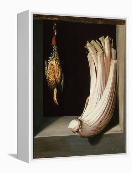 Bodegón with a Cardoon and Francolin-Juan Sanchez Cotan-Framed Premier Image Canvas