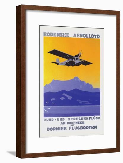 Bodensee Aerolloyd Flying Boat Tours-Marcel Dornier-Framed Art Print