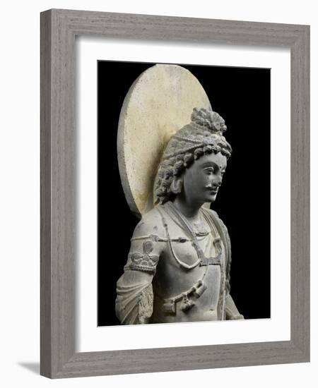 Bodhisattva debout nimbé dit bodhisattva "Foucher"-null-Framed Giclee Print