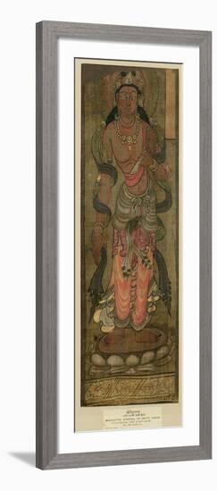 Bodhisattva Manjusri, Tunhuang, 7th-8th Century-null-Framed Giclee Print