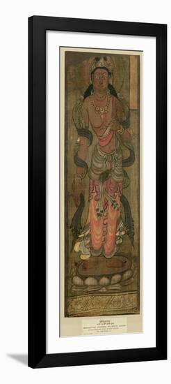 Bodhisattva Manjusri, Tunhuang, 7th-8th Century-null-Framed Giclee Print