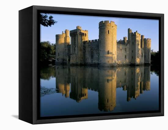 Bodiam Castle Reflected in Moat, Bodiam, East Sussex, England, United Kingdom-Ruth Tomlinson-Framed Premier Image Canvas