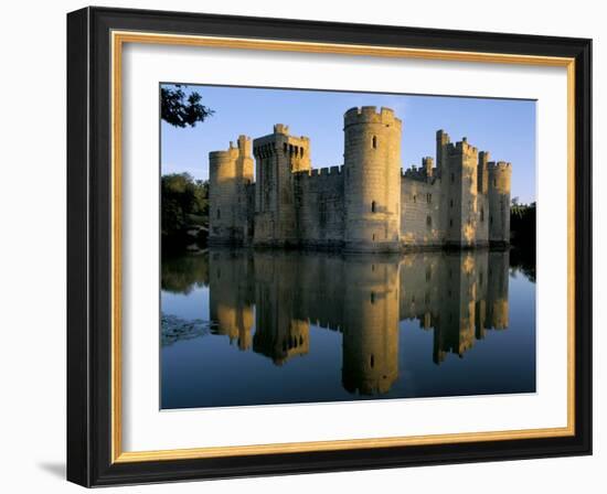 Bodiam Castle Reflected in Moat, Bodiam, East Sussex, England, United Kingdom-Ruth Tomlinson-Framed Photographic Print