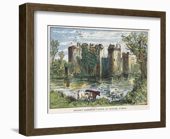 Bodiam Castle, Sussex-English School-Framed Giclee Print