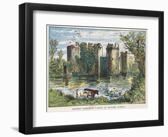 Bodiam Castle, Sussex-English School-Framed Giclee Print