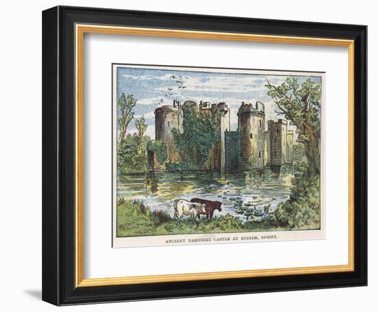 Bodiam Castle, Sussex-English School-Framed Giclee Print