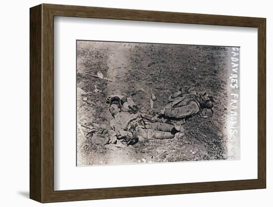 Bodies of dead French soldiers, c1914-c1918-Unknown-Framed Photographic Print