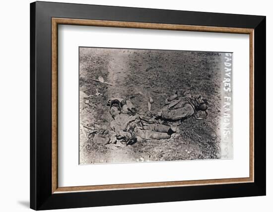 Bodies of dead French soldiers, c1914-c1918-Unknown-Framed Photographic Print