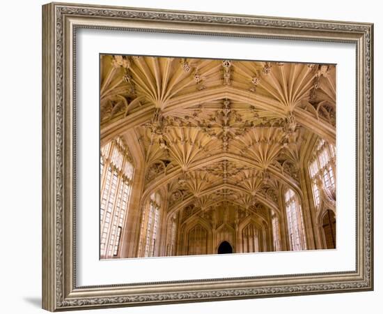 Bodleian Library Interior, Oxford University, Oxford, Oxfordshire, England, United Kingdom, Europe-Ben Pipe-Framed Photographic Print