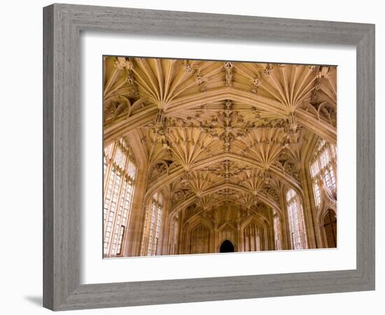 Bodleian Library Interior, Oxford University, Oxford, Oxfordshire, England, United Kingdom, Europe-Ben Pipe-Framed Photographic Print