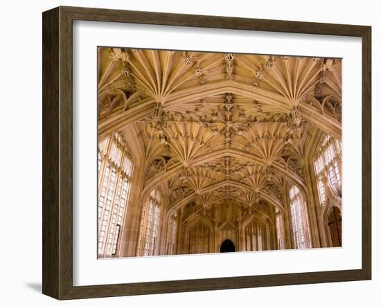 Bodleian Library Interior, Oxford University, Oxford, Oxfordshire, England, United Kingdom, Europe-Ben Pipe-Framed Photographic Print