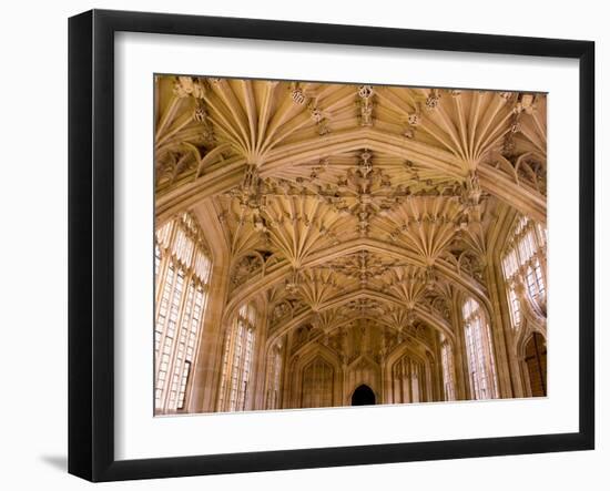 Bodleian Library Interior, Oxford University, Oxford, Oxfordshire, England, United Kingdom, Europe-Ben Pipe-Framed Photographic Print