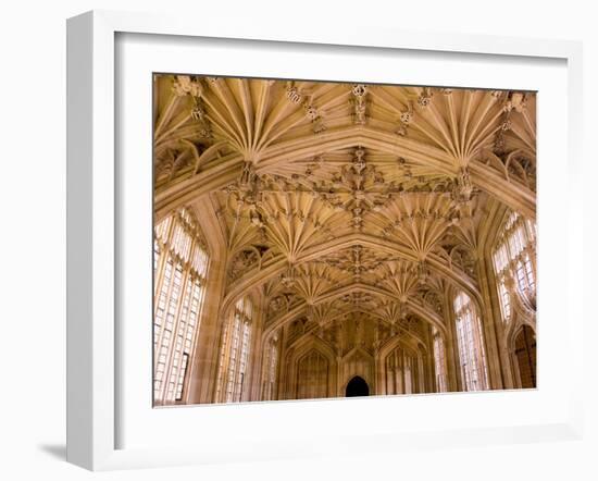 Bodleian Library Interior, Oxford University, Oxford, Oxfordshire, England, United Kingdom, Europe-Ben Pipe-Framed Photographic Print