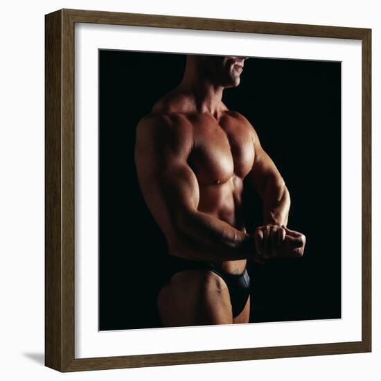 Body Builder-Tony McConnell-Framed Premium Photographic Print