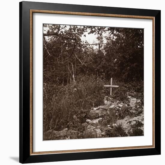 Body of German soldier, Ablain-Saint-Nazaire, Northern France, c1914-c1918-Unknown-Framed Photographic Print