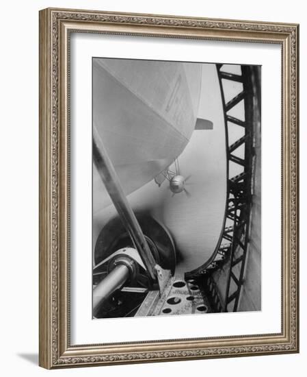 Body of Zeppelin Airship "Hindenburg" Viewed from the Motor Gondola-null-Framed Photographic Print