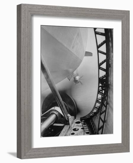 Body of Zeppelin Airship "Hindenburg" Viewed from the Motor Gondola-null-Framed Photographic Print