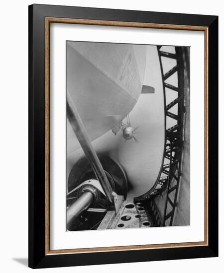 Body of Zeppelin Airship "Hindenburg" Viewed from the Motor Gondola-null-Framed Photographic Print