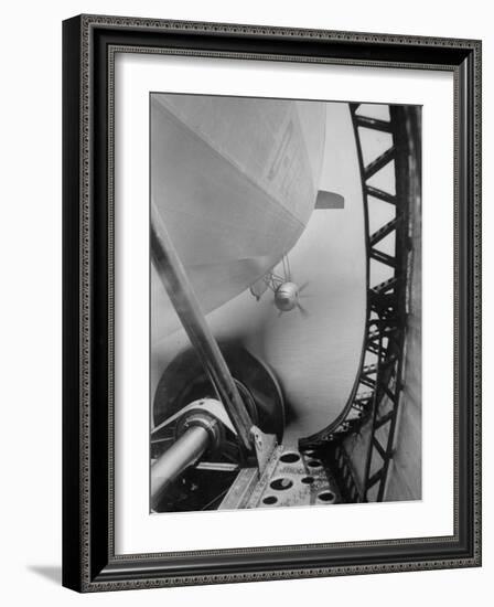 Body of Zeppelin Airship "Hindenburg" Viewed from the Motor Gondola-null-Framed Photographic Print