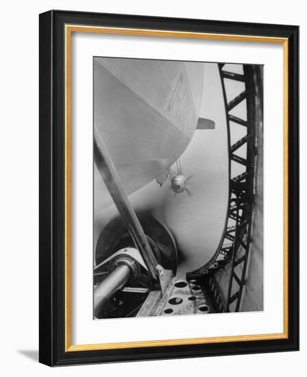 Body of Zeppelin Airship "Hindenburg" Viewed from the Motor Gondola-null-Framed Photographic Print