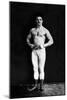 Bodybuilder in Leotard and Boots-null-Mounted Art Print