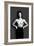 Bodybuilder in Pants with Bared Torso-null-Framed Art Print