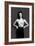 Bodybuilder in Pants with Bared Torso-null-Framed Art Print