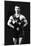 Bodybuilder in Sash-null-Mounted Art Print